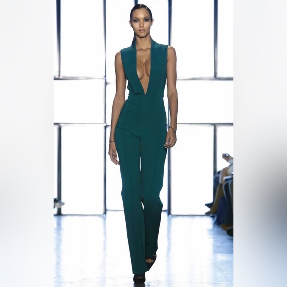 SOLD! Cushnie Et Ochs Stretch Green Jumpsuit - Picture 6 of 8